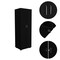 Tuhome Aurora Armoire, Two Interior Shelves, Rod, Double Door, Black CLW6471 - alternate 3